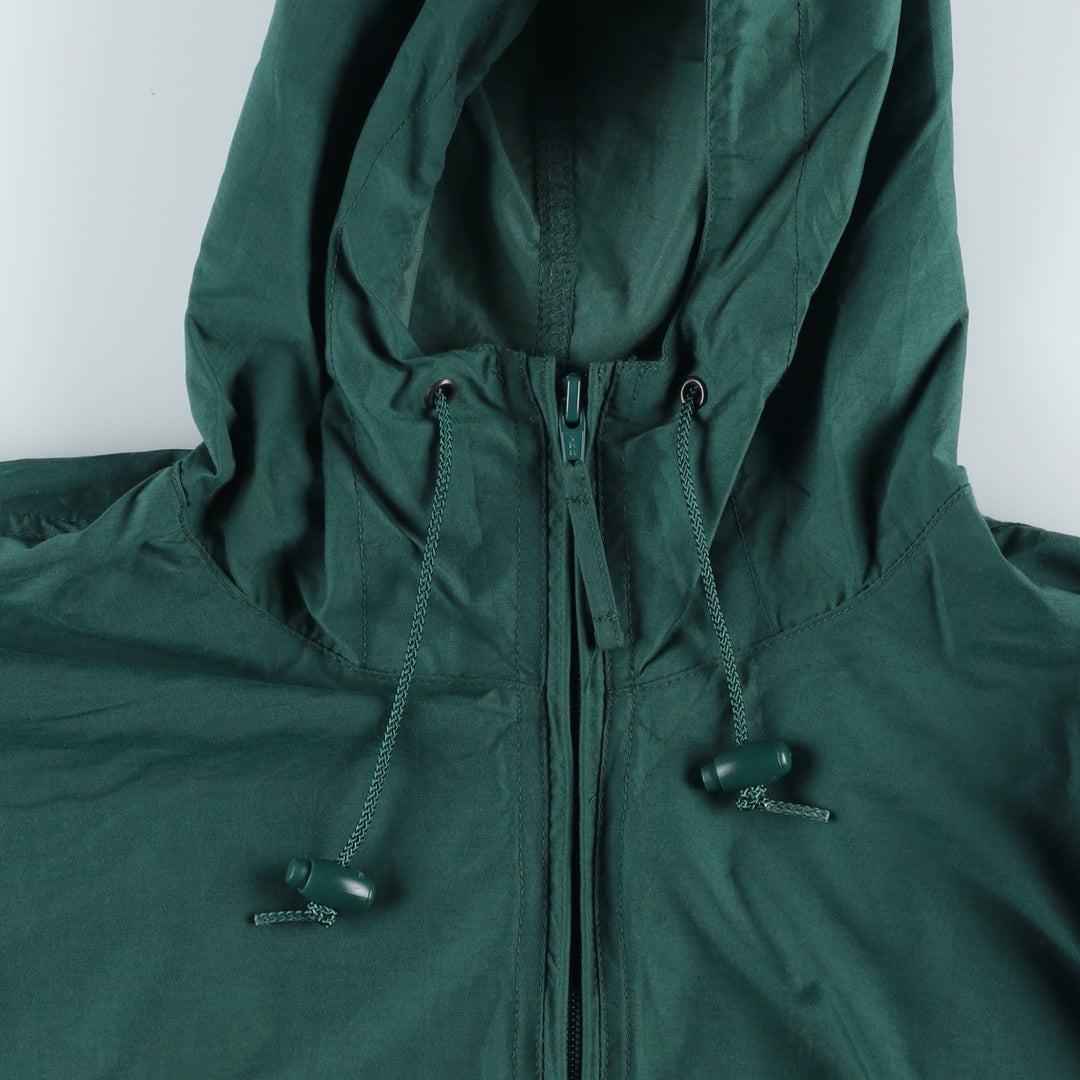 Vintage LLBean half-zip anorak parka from the 1990s, equivalent to men's size S. Nylon green type Vintage Second Hand