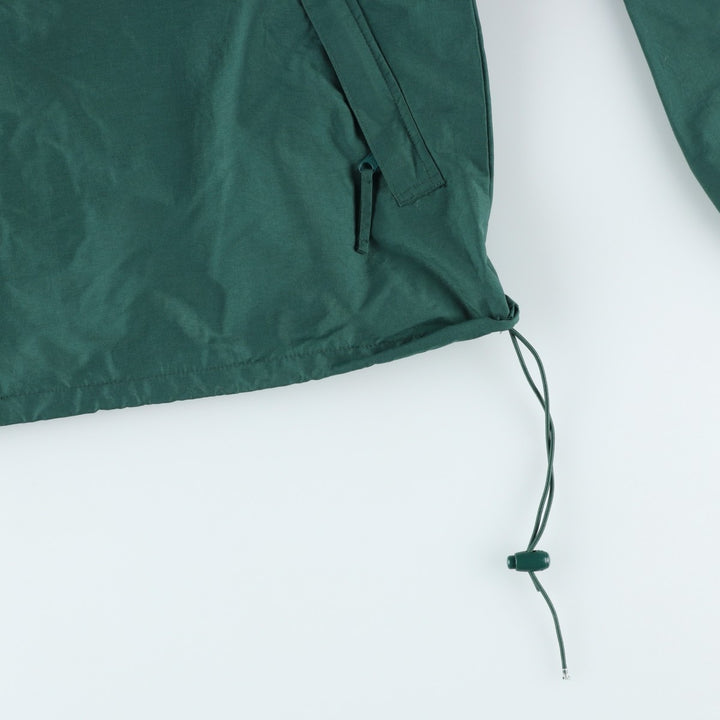 Vintage LLBean half-zip anorak parka from the 1990s, equivalent to men's size S. Nylon green type Vintage Second Hand