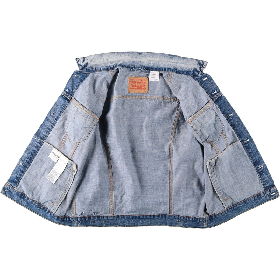 Levi's denim jacket, denim jacket, men's size L cotton blue type Vintage Second Hand