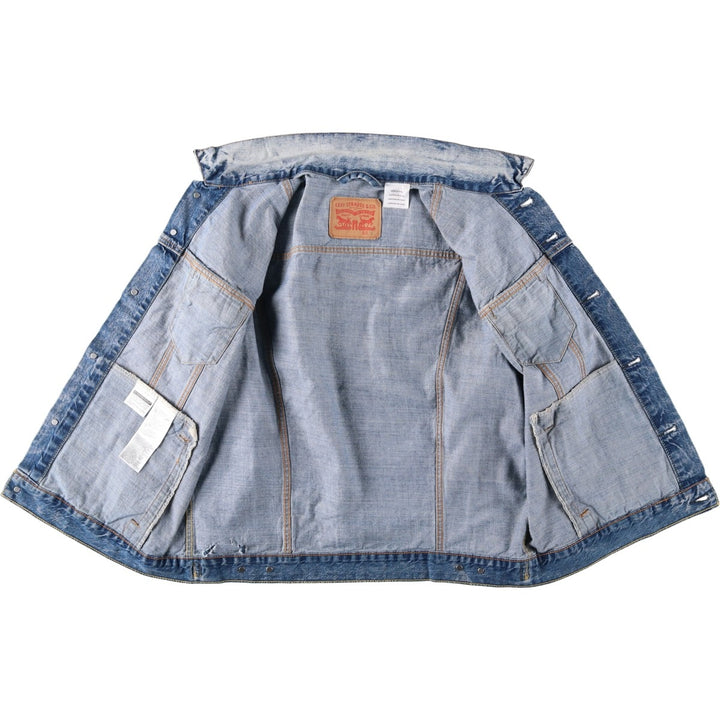 Levi's denim jacket, denim jacket, men's size L cotton blue type Vintage Second Hand