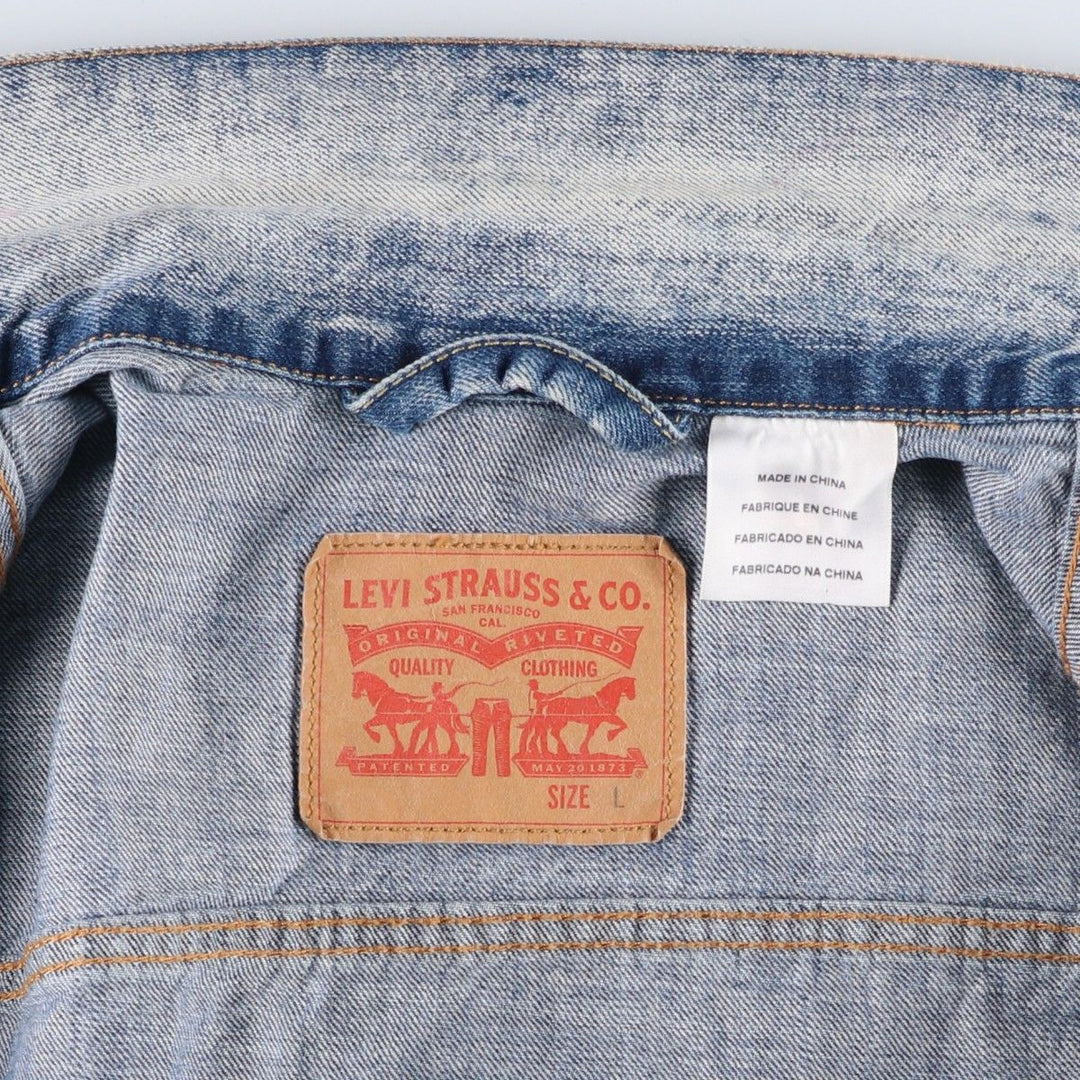 Levi's denim jacket, denim jacket, men's size L cotton blue type Vintage Second Hand