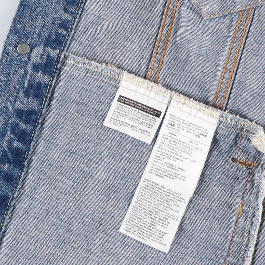 Levi's denim jacket, denim jacket, men's size L cotton blue type Vintage Second Hand