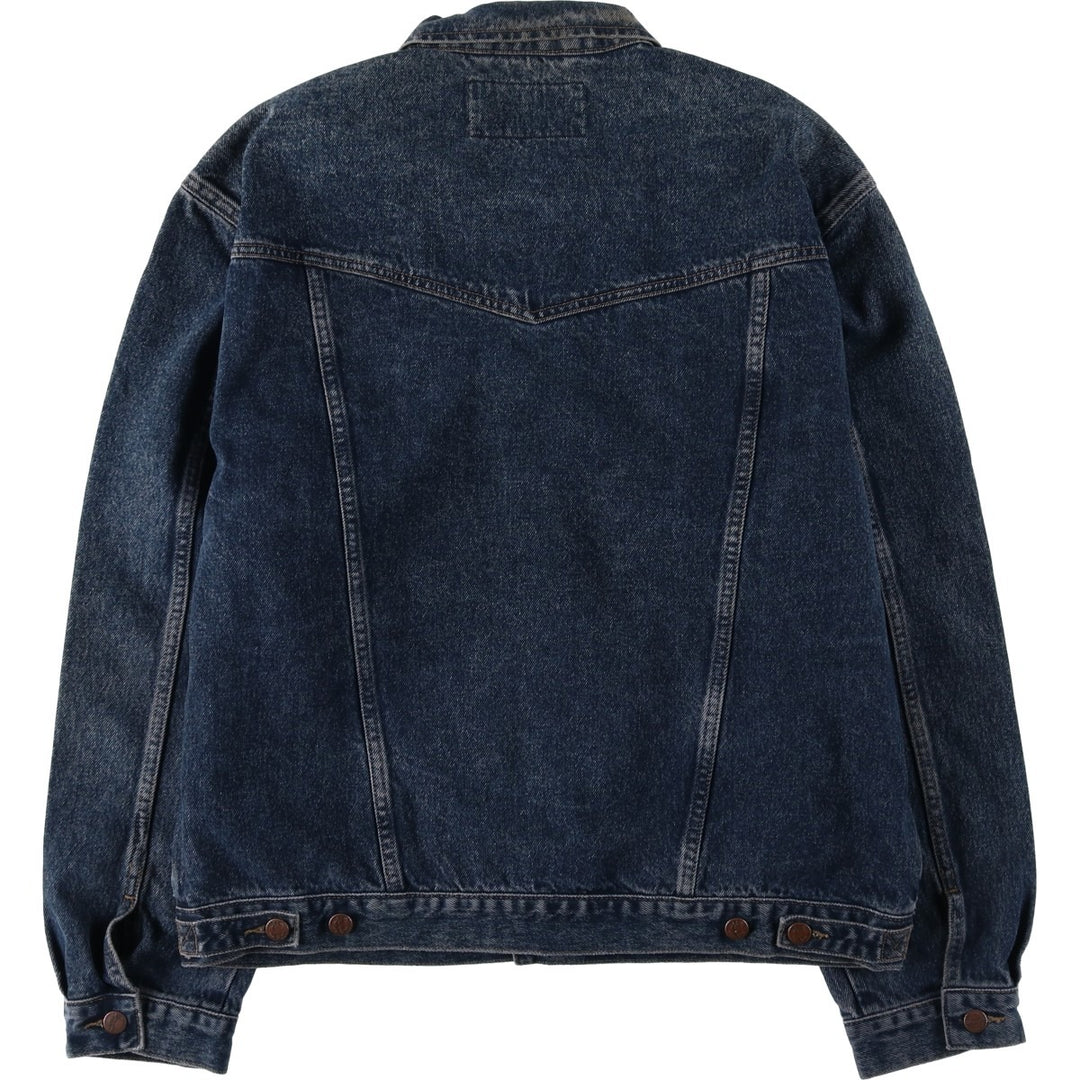 Wrangler Authentic Western Denim Jacket (Men's Size XL) cotton Navy blue Vintage Second Hand