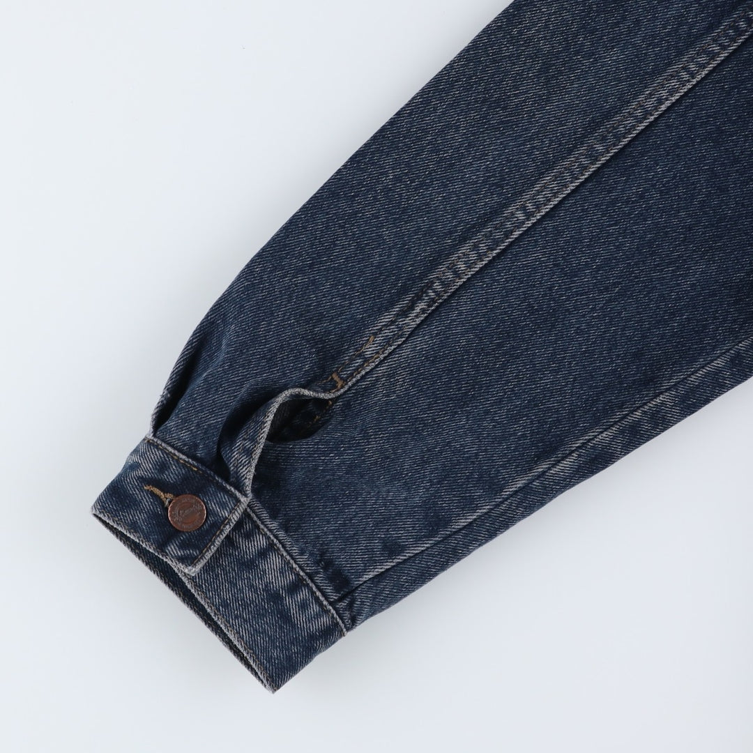 Wrangler Authentic Western Denim Jacket (Men's Size XL) cotton Navy blue Vintage Second Hand
