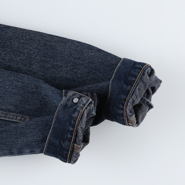 Wrangler Authentic Western Denim Jacket (Men's Size XL) cotton Navy blue Vintage Second Hand