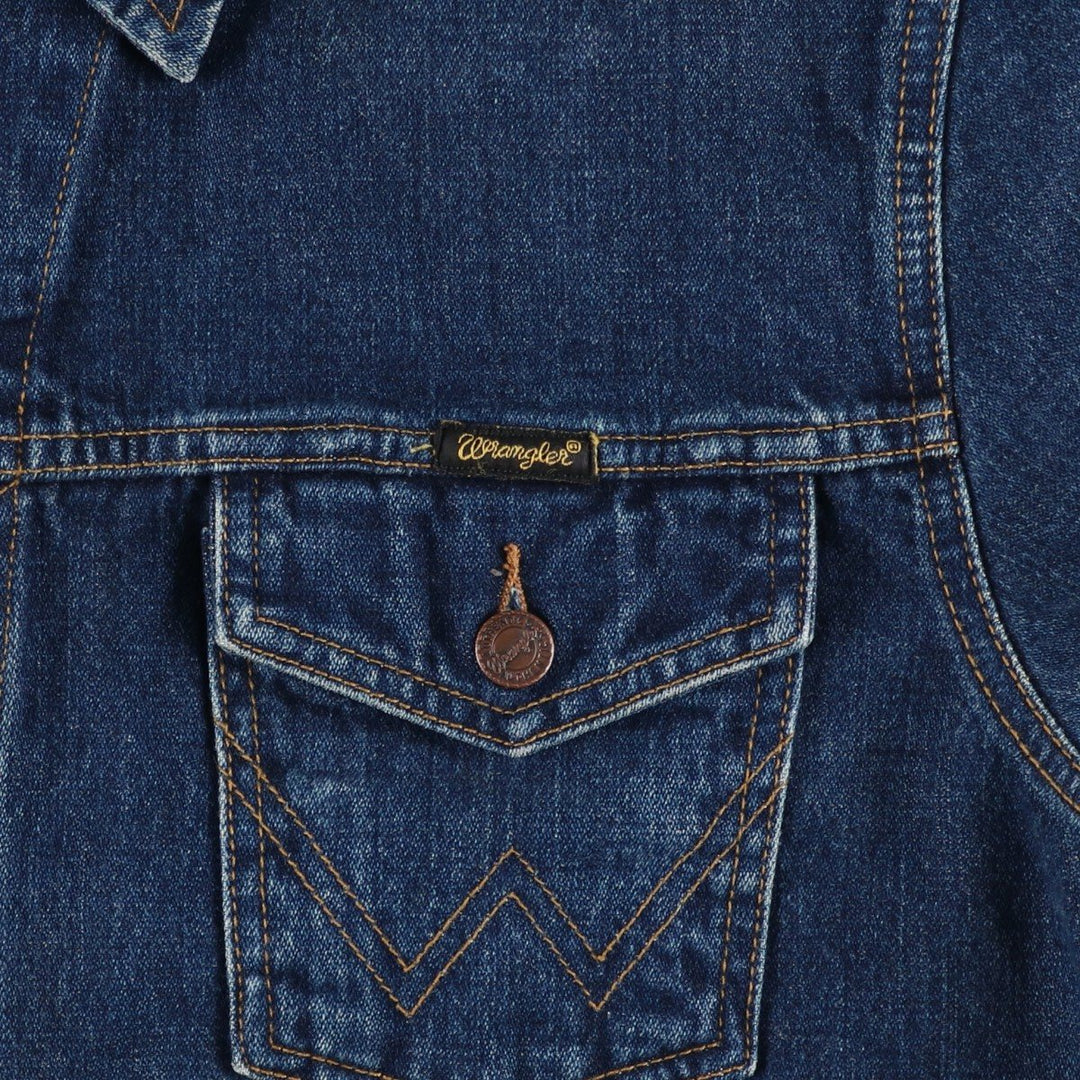 Wrangler Authentic Western Denim Jacket (Men's Size L) cotton blue type Vintage Second Hand