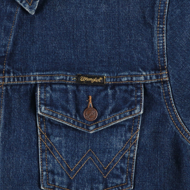 Wrangler Authentic Western Denim Jacket (Men's Size L) cotton blue type Vintage Second Hand