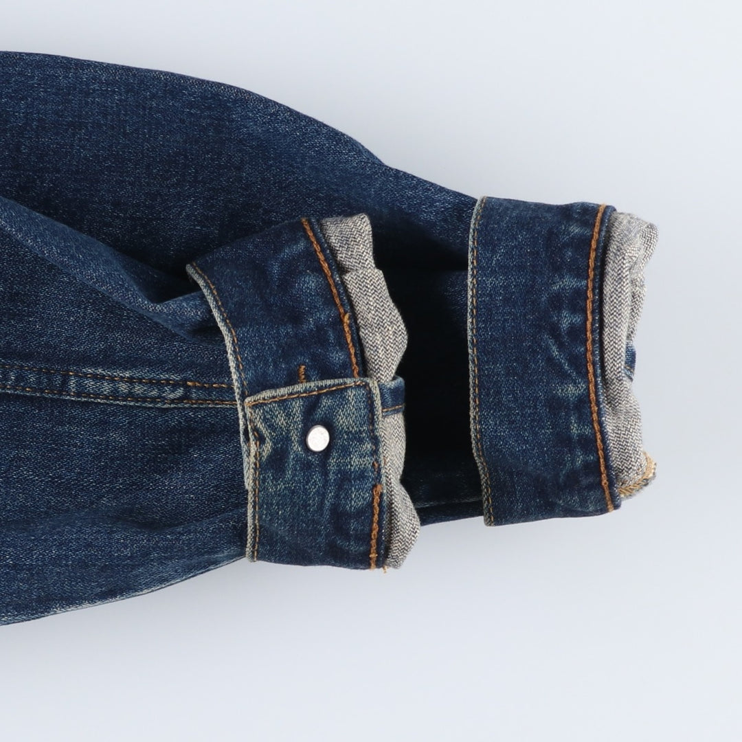 Wrangler Authentic Western Denim Jacket (Men's Size L) cotton blue type Vintage Second Hand