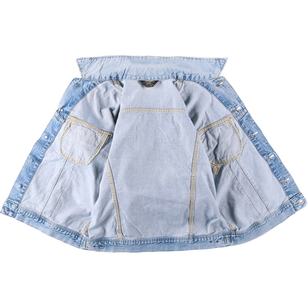 Lee Slim Jacket Denim Jacket, Men's XL cotton Blue type light blue Vintage Second Hand