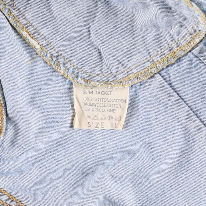 Lee Slim Jacket Denim Jacket, Men's XL cotton Blue type light blue Vintage Second Hand