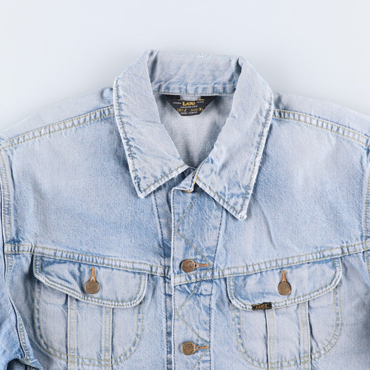 Lee Slim Jacket Denim Jacket, Men's XL cotton Blue type light blue Vintage Second Hand