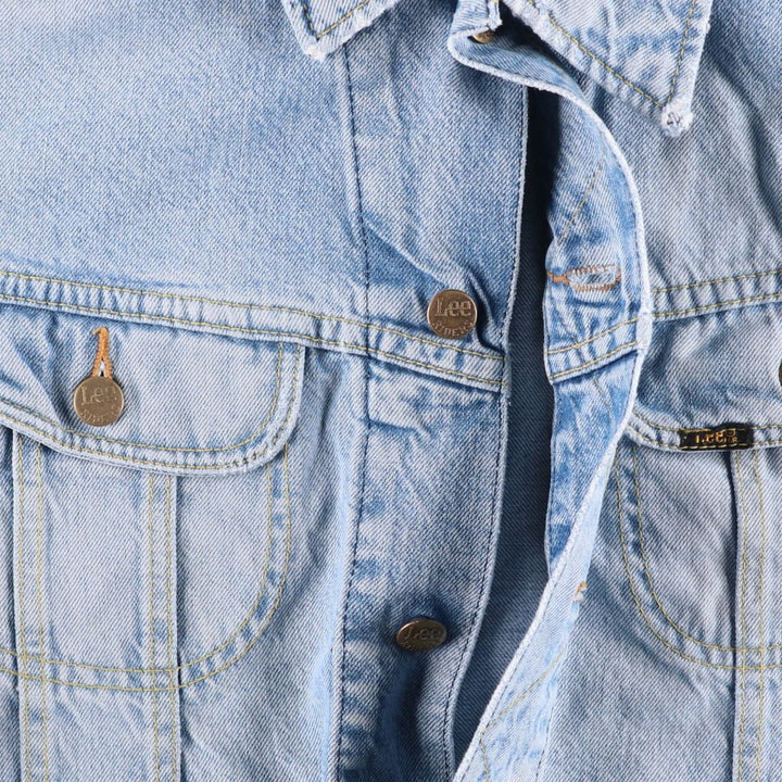 Lee Slim Jacket Denim Jacket, Men's XL cotton Blue type light blue Vintage Second Hand