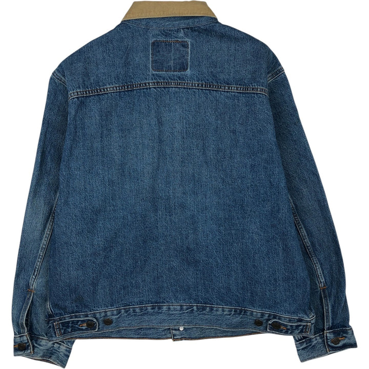 Levi's corduroy collar denim jacket (men's size L) cotton blue type Vintage Second Hand
