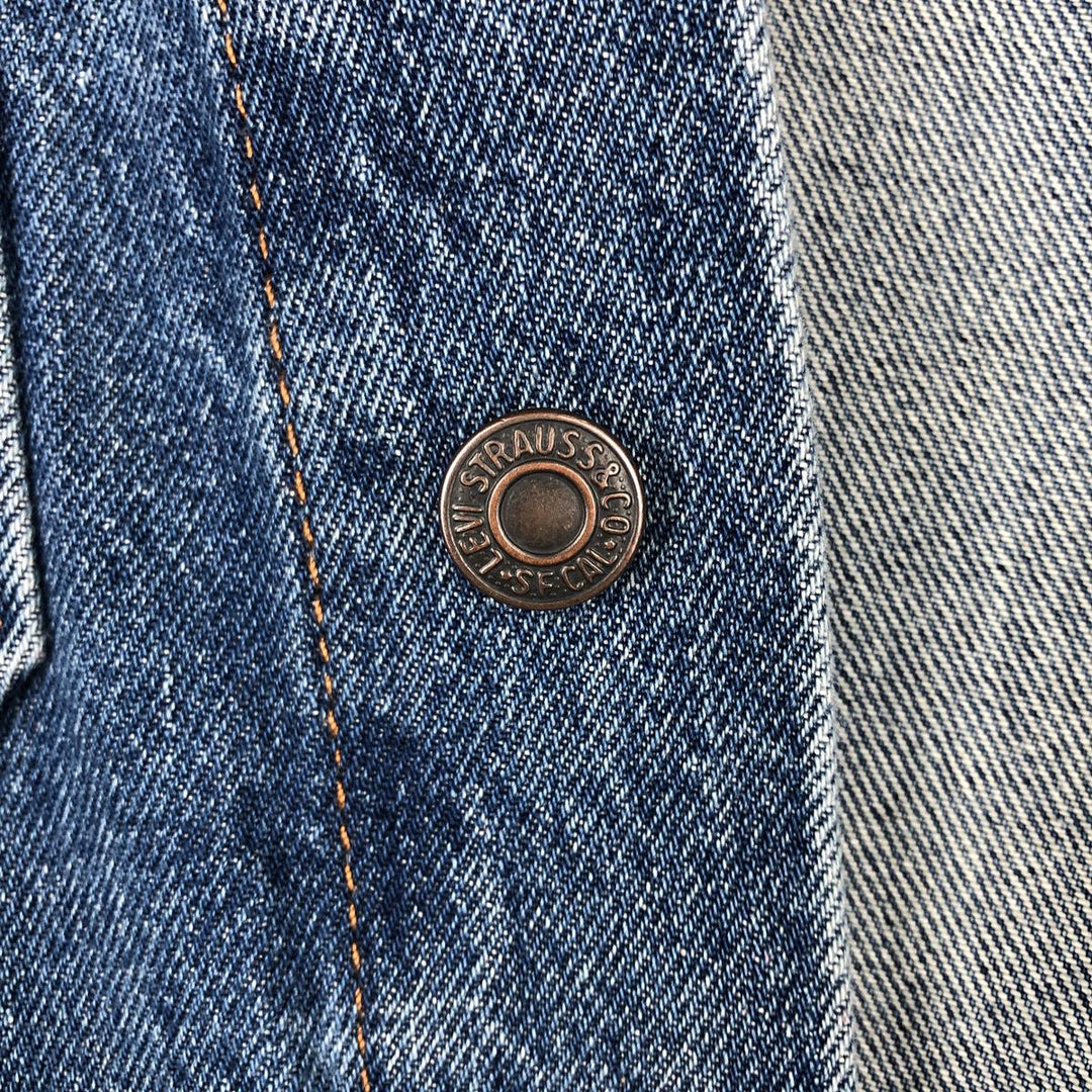 Levi's corduroy collar denim jacket (men's size L) cotton blue type Vintage Second Hand