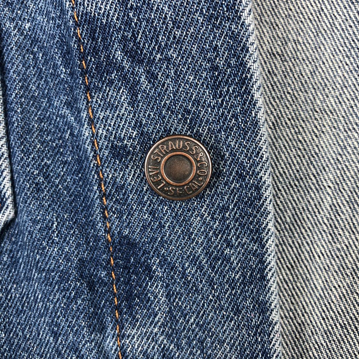 Levi's corduroy collar denim jacket (men's size L) cotton blue type Vintage Second Hand