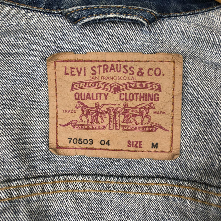 1990'S Levi's 70503-0490 Denim Jacket (Men's Size M equivalent) Vintage cotton navy blue type Vintage Second Hand