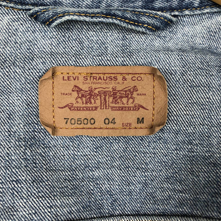 2000'S Levi's 70500-0487 Euro Model Denim Jacket, Men's Size Medium cotton blue type Vintage Second Hand