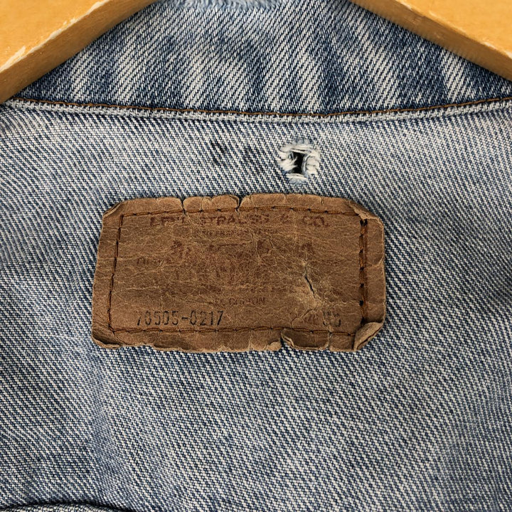 ~1990'S Levi's 70505-0217 Denim Jacket (Men's Size S equivalent) Vintage unclear Blue type light blue Vintage Second Hand