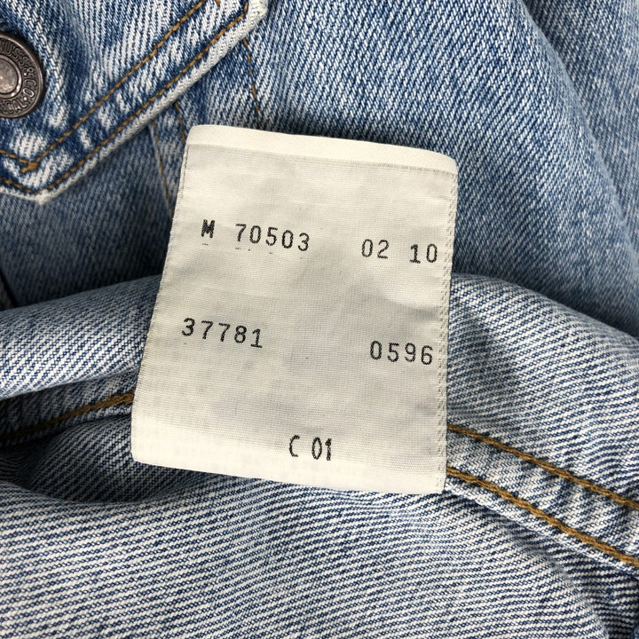 90'S Levi's 70503-0210 denim jacket, denim jacket, men's size M, vintage cotton Blue type light blue Vintage Second Hand