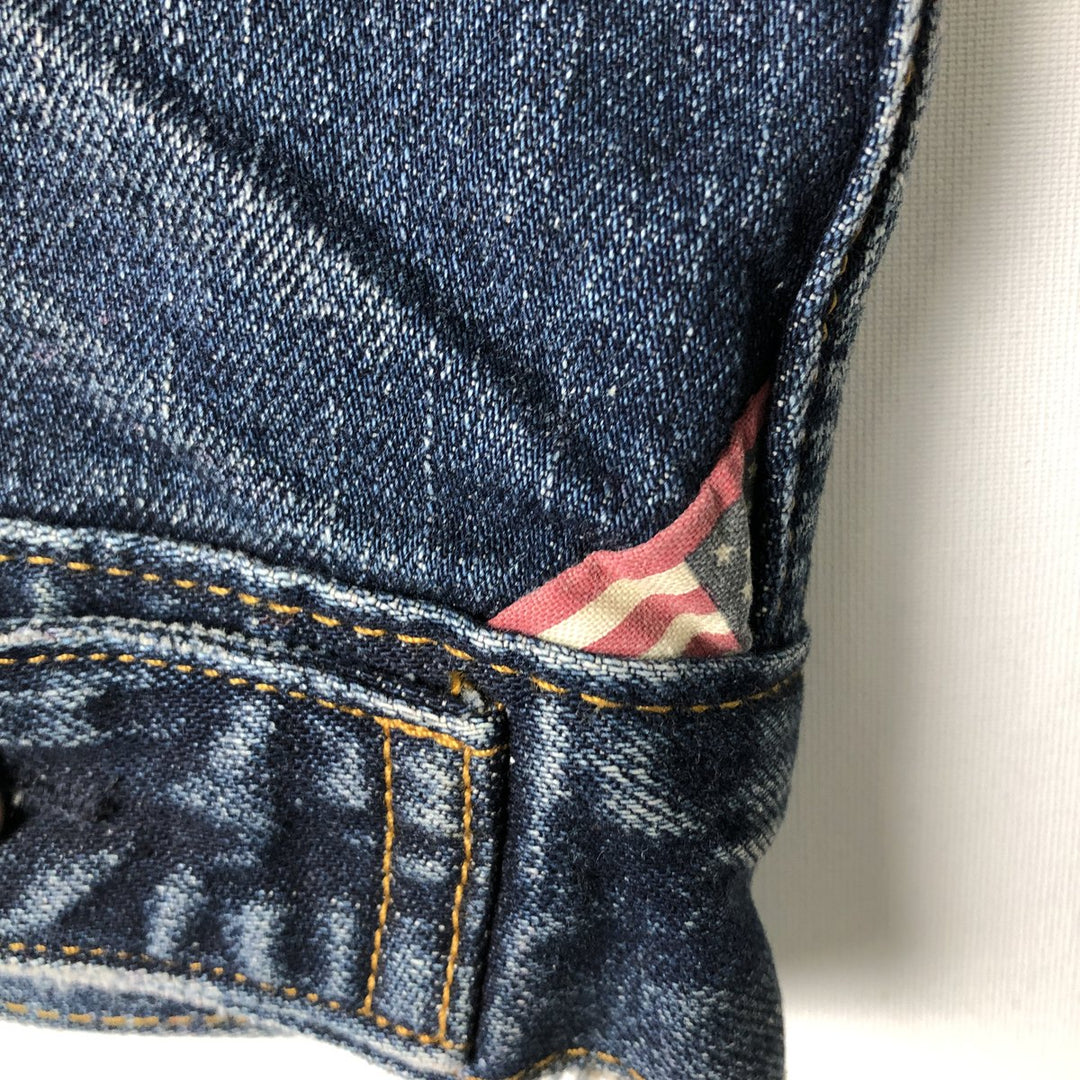 Ralph Lauren DENIM and SUPPLY denim jacket with American flag pattern, men's size L (approx.) cotton blue type Vintage Second Hand