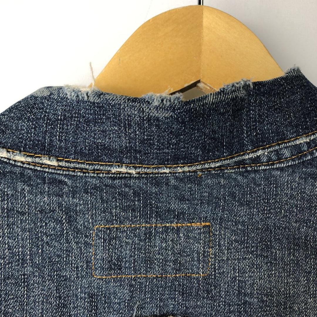 Ralph Lauren DENIM and SUPPLY denim jacket with American flag pattern, men's size L (approx.) cotton blue type Vintage Second Hand