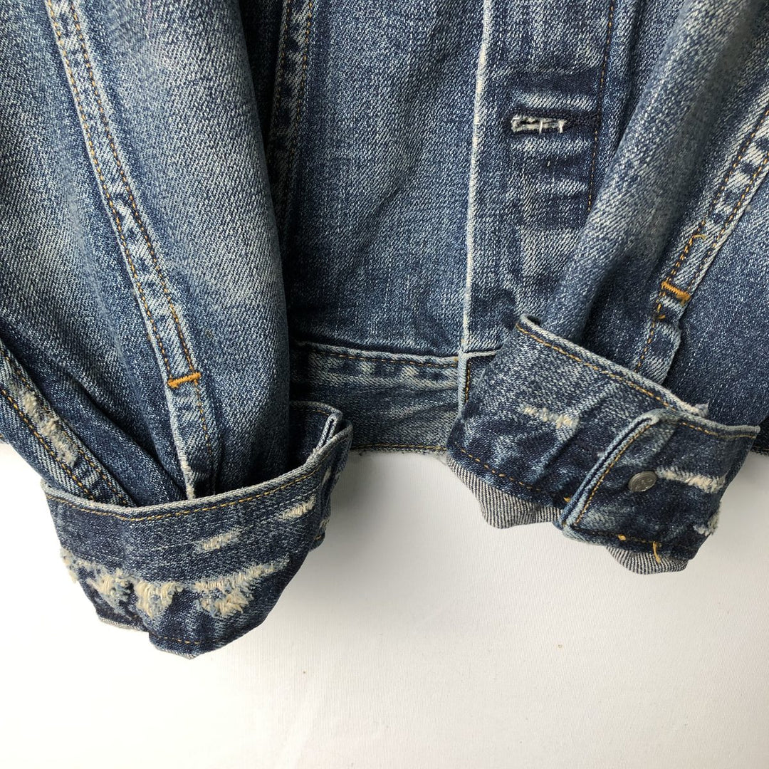 Ralph Lauren DENIM and SUPPLY denim jacket with American flag pattern, men's size L (approx.) cotton blue type Vintage Second Hand
