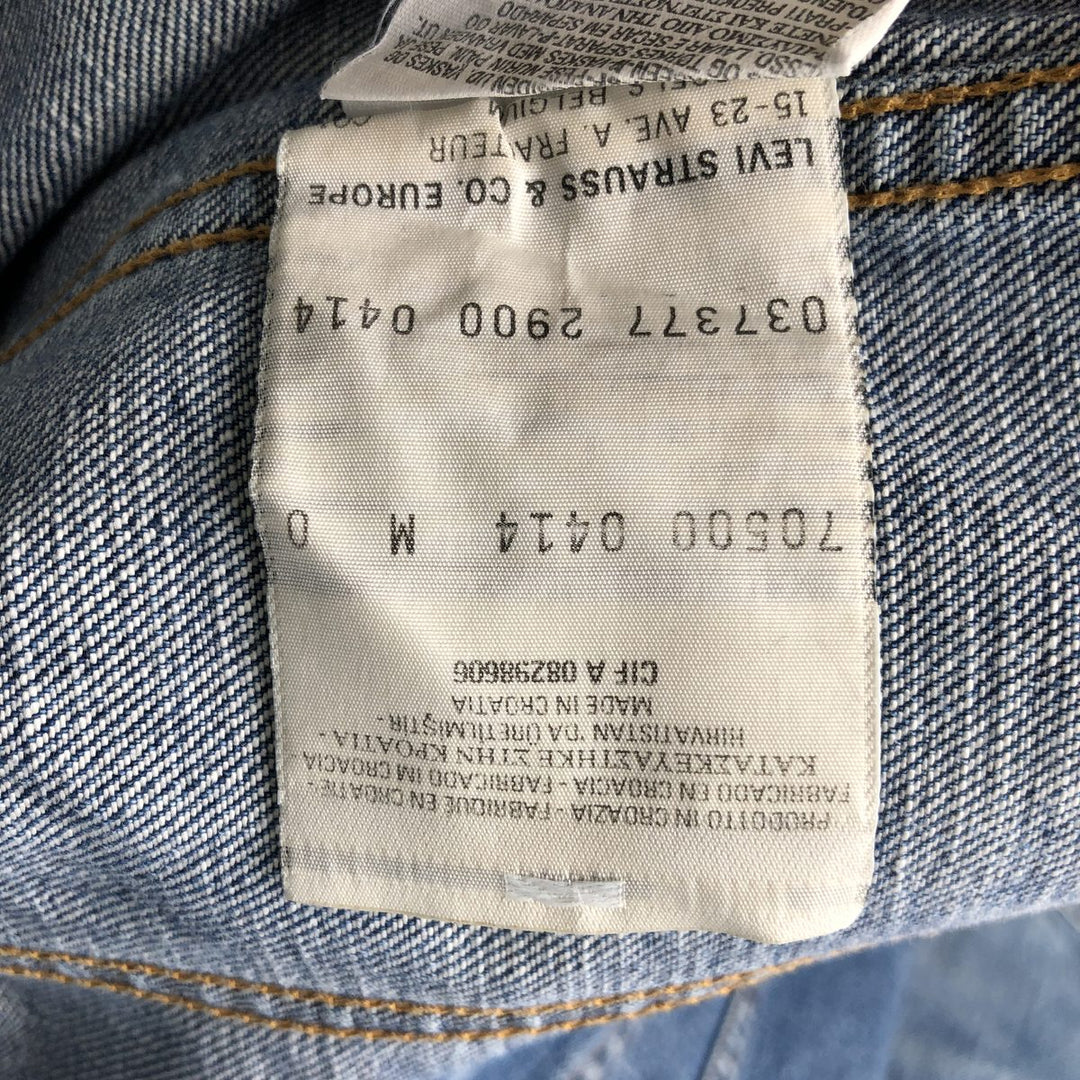 2000'S Levi's 70500-0414 Euro Model Denim Jacket (Men's Size M) cotton blue type Vintage Second Hand