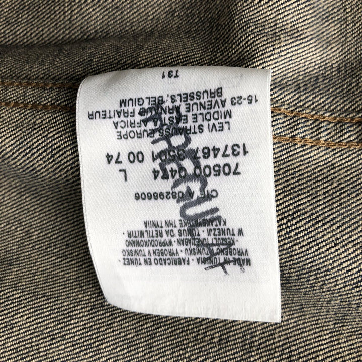 2000'S Levi's 70500-0474 Euro Model Denim Jacket (Men's Size L) cotton blue type Vintage Second Hand