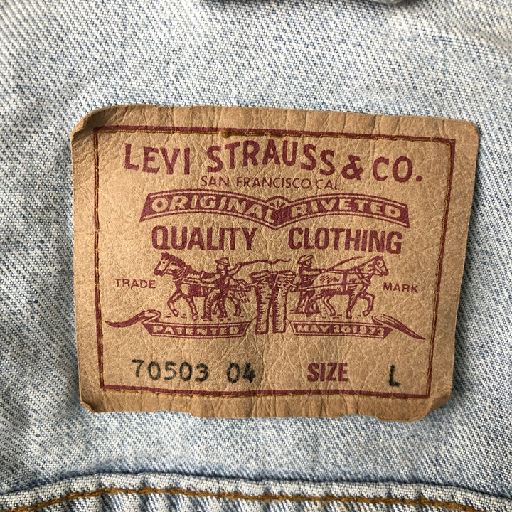 1990'S Levi's 70503-0447 Denim Jacket (Men's Size L equivalent) Vintage cotton blue type Vintage Second Hand