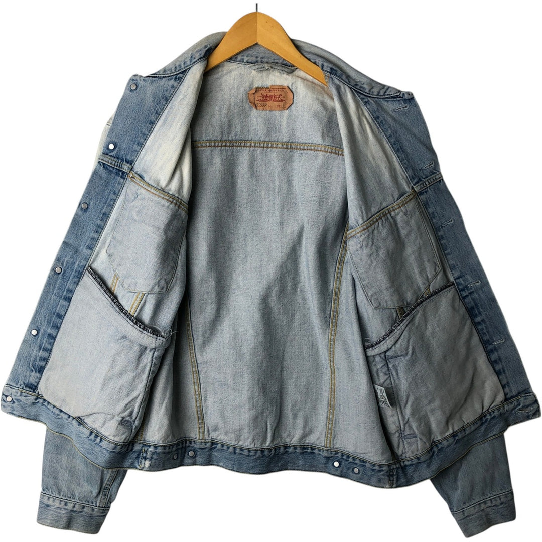 2000'S Levi's 70550-0410 Euro Model Denim Jacket (Men's Size L) cotton blue type Vintage Second Hand