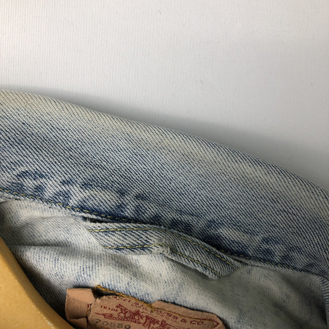 2000'S Levi's 70550-0410 Euro Model Denim Jacket (Men's Size L) cotton blue type Vintage Second Hand