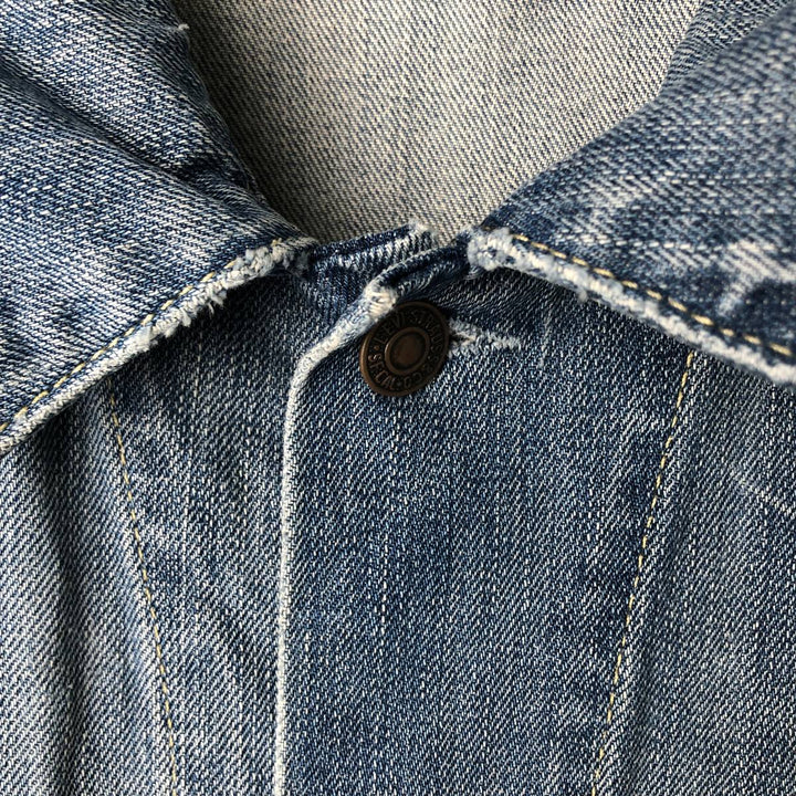 Levi's denim jacket, denim jacket, men's size XL unclear blue type Vintage Second Hand