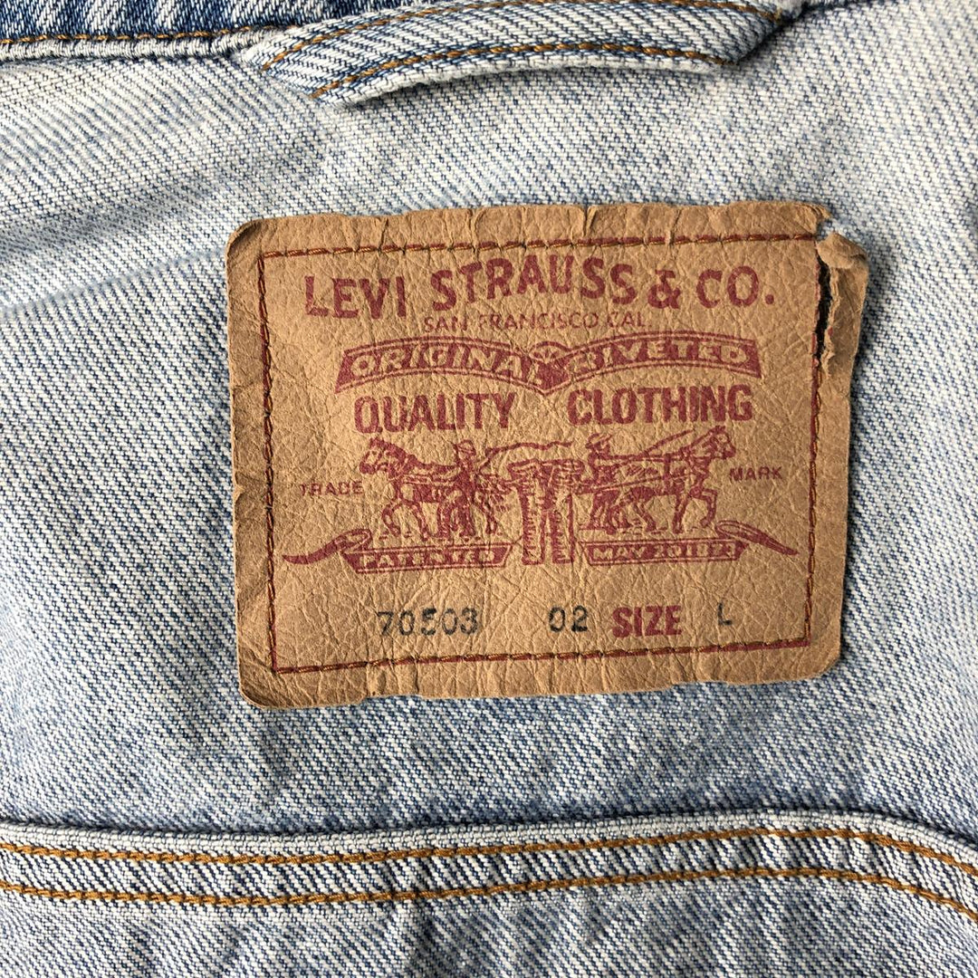 Levi's 70503-02 Denim Jacket, Men's Size L cotton blue type Vintage Second Hand