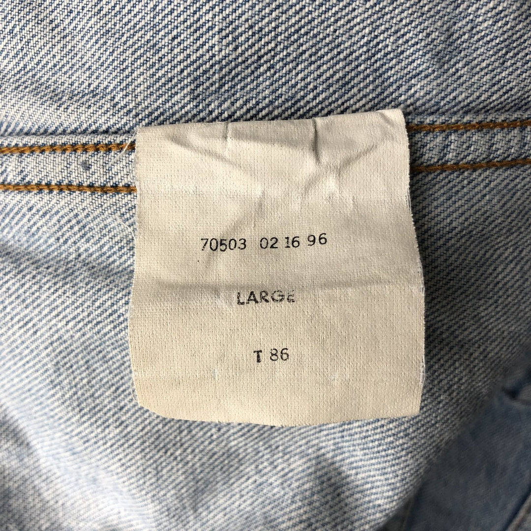 Levi's 70503-02 Denim Jacket, Men's Size L cotton blue type Vintage Second Hand