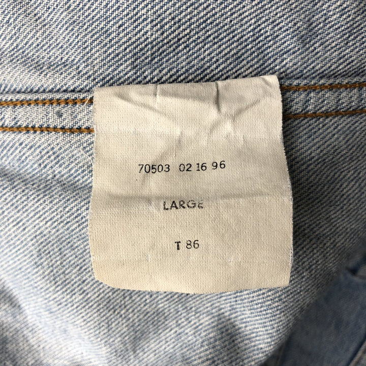 Levi's 70503-02 Denim Jacket, Men's Size L cotton blue type Vintage Second Hand