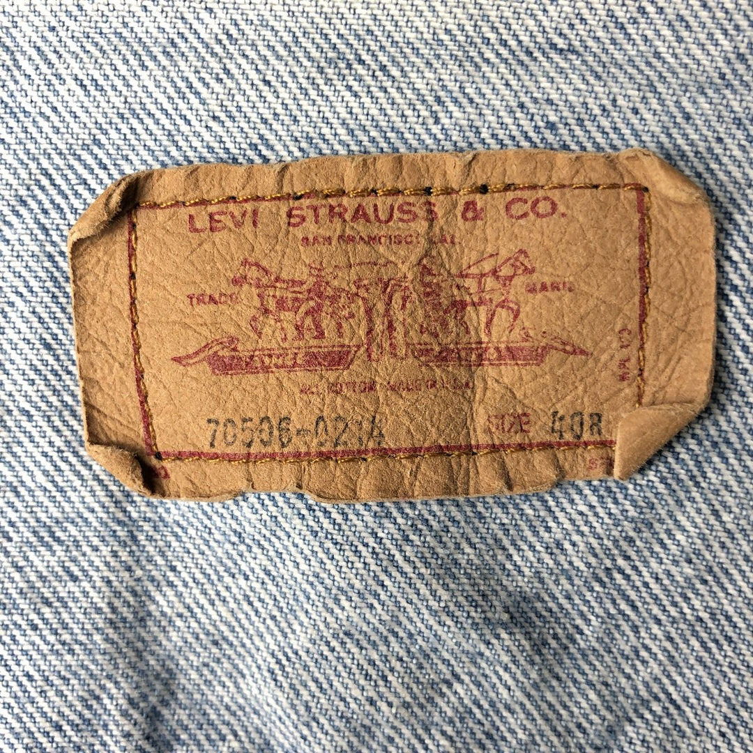 Levi's 70506-0214 Denim Jacket (G-Jean) - Made in USA - Men's Size S (approx.) cotton blue type Vintage Second Hand