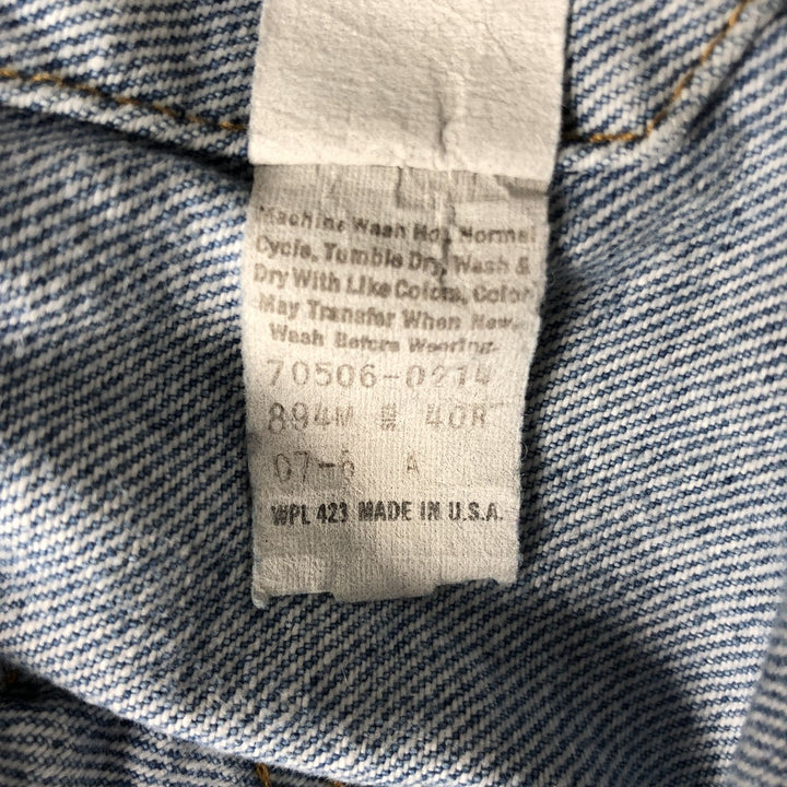 Levi's 70506-0214 Denim Jacket (G-Jean) - Made in USA - Men's Size S (approx.) cotton blue type Vintage Second Hand
