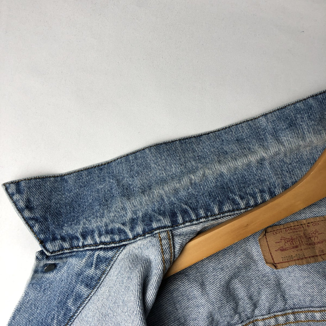 Levi's 70506-0214 Denim Jacket (G-Jean) - Made in USA - Men's Size S (approx.) cotton blue type Vintage Second Hand