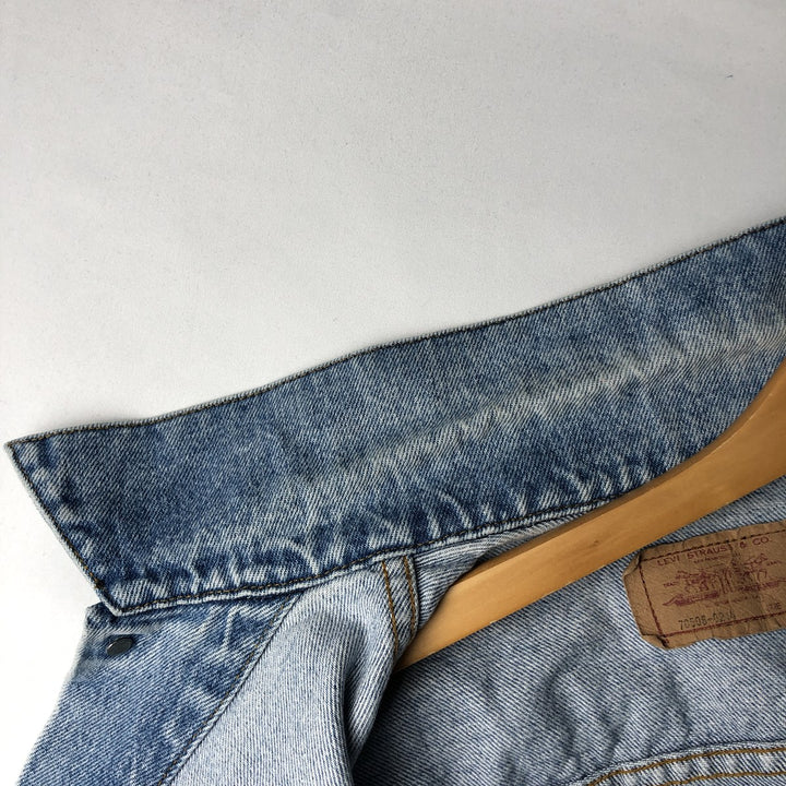Levi's 70506-0214 Denim Jacket (G-Jean) - Made in USA - Men's Size S (approx.) cotton blue type Vintage Second Hand