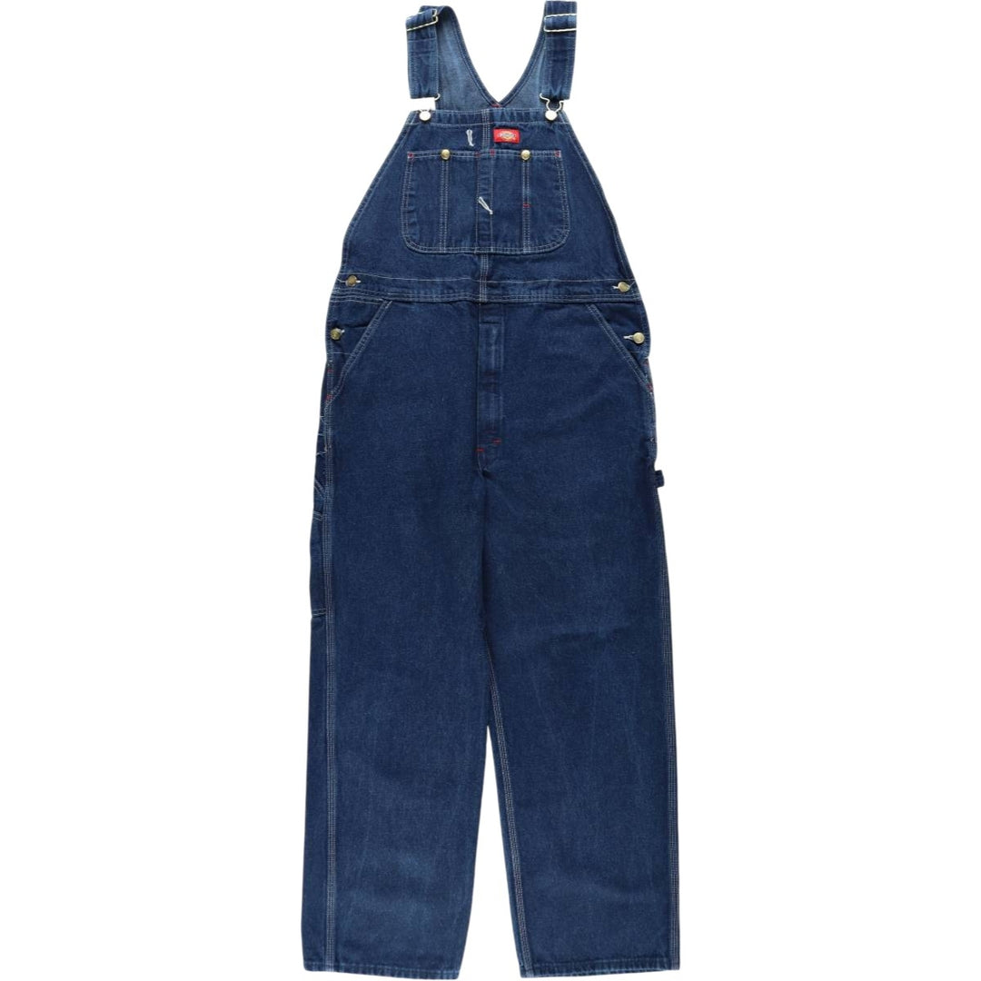 Dickies wide-leg denim overalls, men's size W38 (approx.) cotton blue type Vintage Second Hand