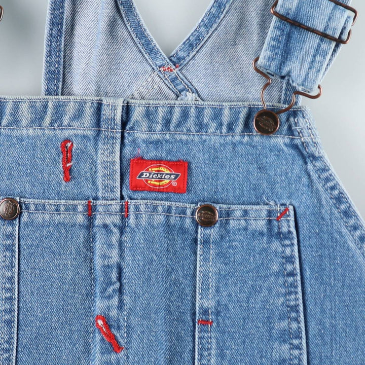 Dickies Men's Oversized Denim Overalls (equivalent to W40) cotton Blue type light blue Vintage Second Hand