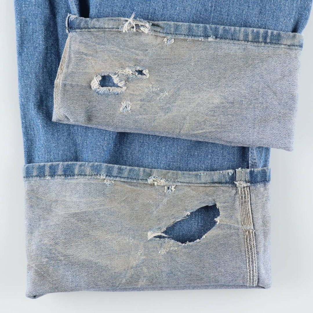 Dickies Men's Oversized Denim Overalls (equivalent to W40) cotton Blue type light blue Vintage Second Hand