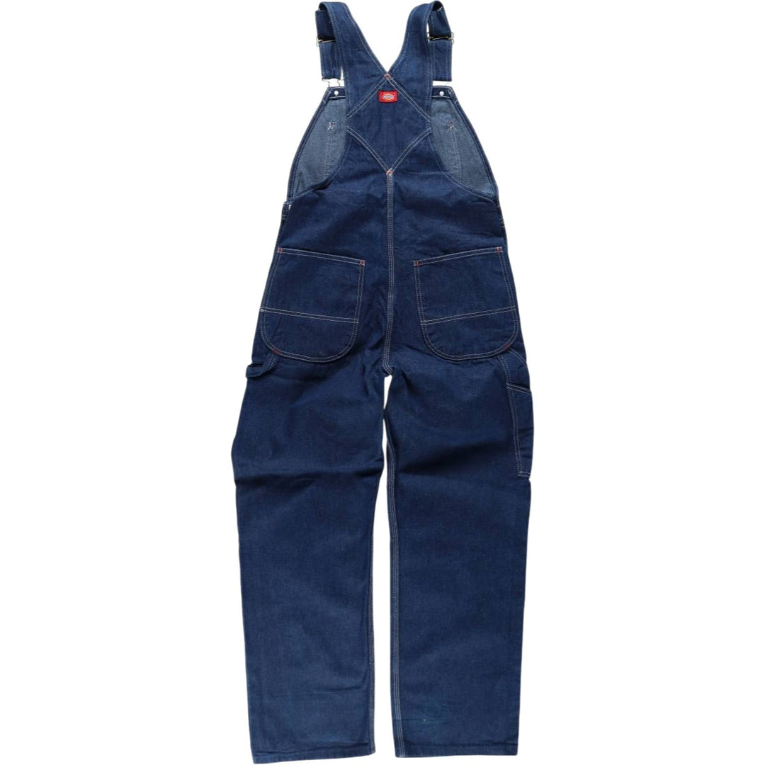 Dickies denim overalls for men, equivalent to W35 cotton blue type Vintage Second Hand