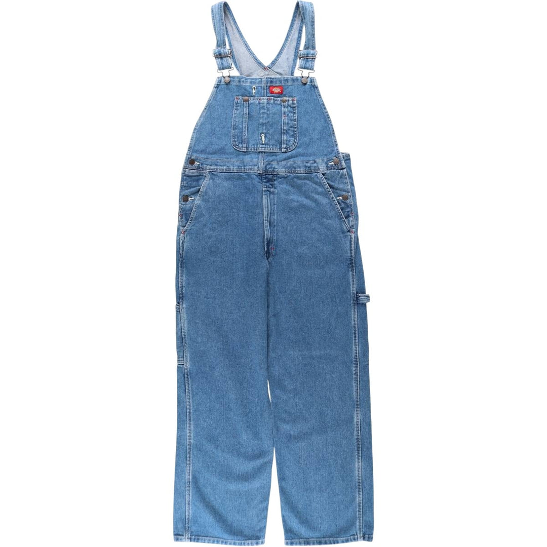 Dickies denim overalls for men, equivalent to W35 cotton Blue type light blue Vintage Second Hand