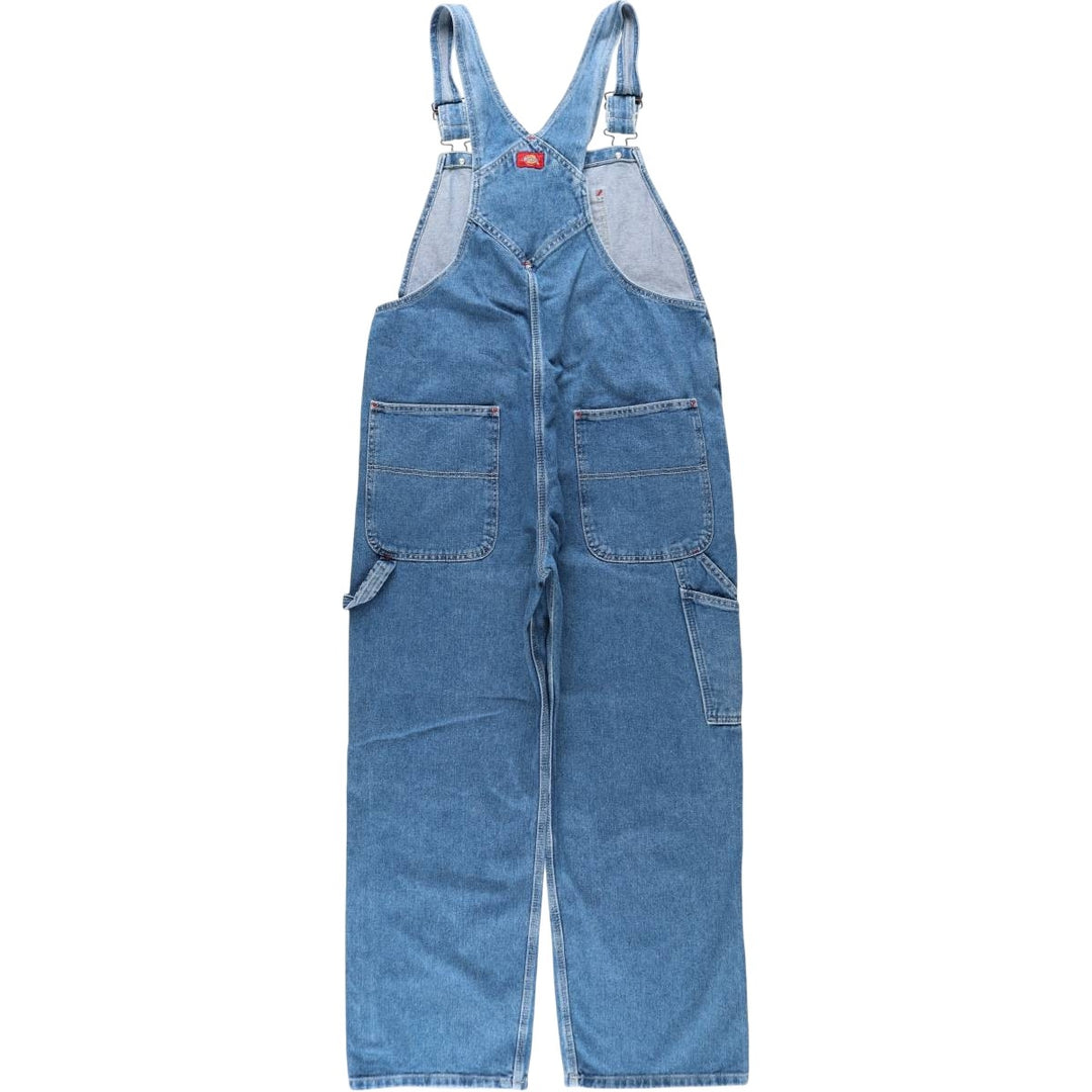 Dickies denim overalls for men, equivalent to W35 cotton Blue type light blue Vintage Second Hand