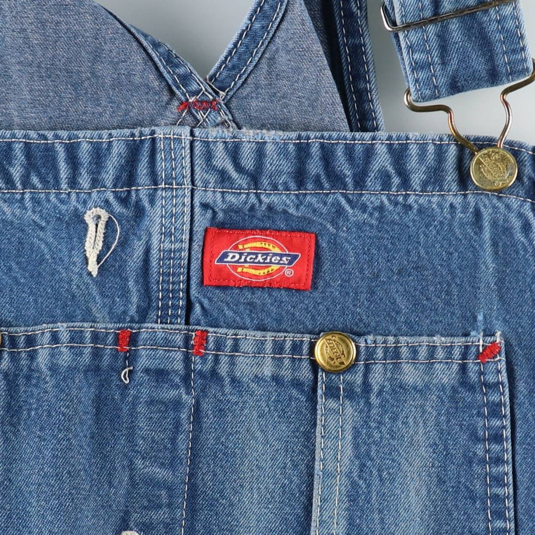 Big size Dickies denim overalls for men, equivalent to W46. cotton Blue type light blue Vintage Second Hand