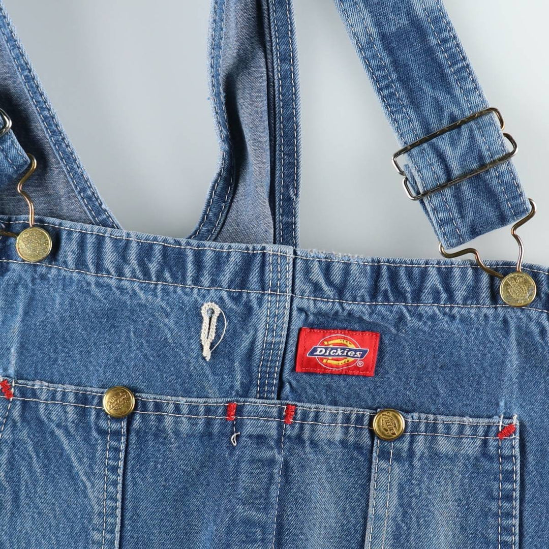 Big size Dickies denim overalls for men, equivalent to W46. cotton Blue type light blue Vintage Second Hand