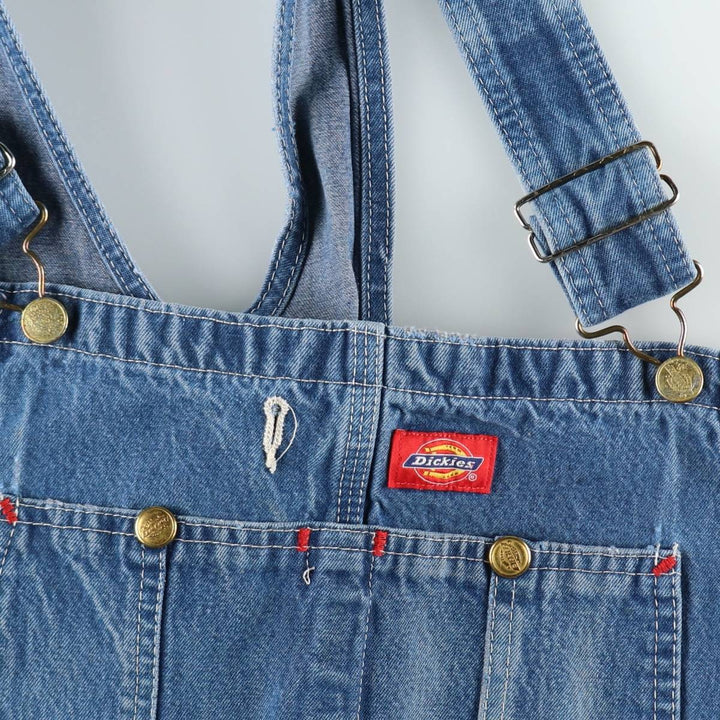Big size Dickies denim overalls for men, equivalent to W46. cotton Blue type light blue Vintage Second Hand