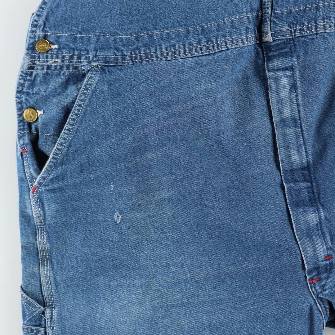 Big size Dickies denim overalls for men, equivalent to W46. cotton Blue type light blue Vintage Second Hand