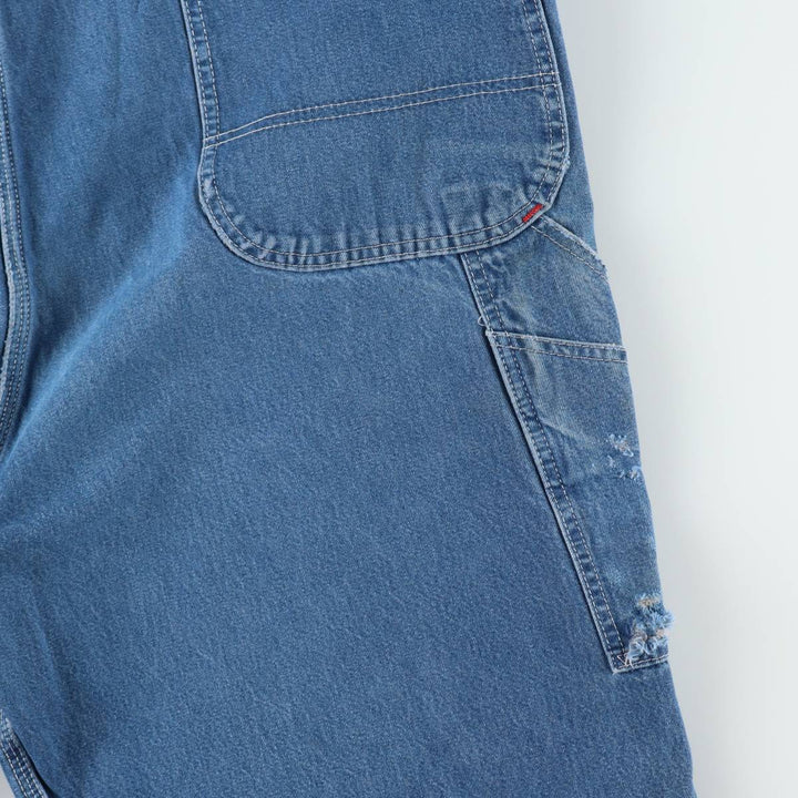 Big size Dickies denim overalls for men, equivalent to W46. cotton Blue type light blue Vintage Second Hand